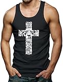 Lion Inside Christian Cross - Religious Men's Tank Top T-shirt