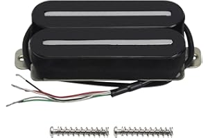 FLEOR High Output Bridge Pickup Hot Dual Rail Humbucker Pickups Ceramic Electric Guitar Pickup Humbucker, Black