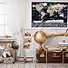 Extra Large Scratch Off Map of The World Map- 32.5 x 24.5 Detailed Premium Scratch Map with US States - World Map Scratch Off Travel Map