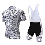 Coconut Ropamo Summer Men's Cycling Jersey Road Bike Jersey Cycling Bib Shorts with 4D Padded Cycling Kits for Men