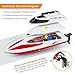 INTEY Remote Control Boats - Easy to Use for Kids & Adult, Run Fast in H102 20+ mph for Pool & Lakes, Speed Boat with 4 Channel & Capsize Recovery, Red