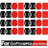 8pcs Flat Mounts and 8pcs Curved Mounts and 16pcs Adhesive Stickers for GoPro HD Hero 2 3 3+ 4 Xiaomi Yi SJ4000 Sports Go pro Accessories Sticker (32 Items)