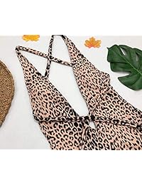 Traje de baño de una pieza con estampado de leopardo para mujer