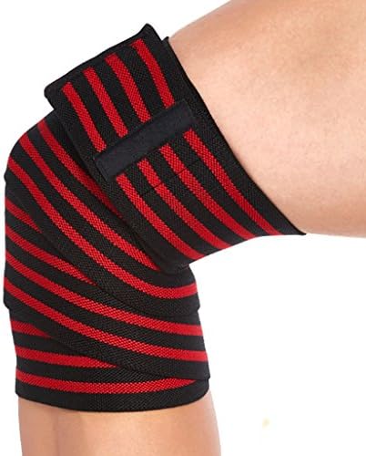 Knee Braces WSSF Bandages Athletic Knee Pads Outdoor Fitness Weightlifting Running Training Protective Gear(Color Optional) Knee Support Pads (Color : RED)