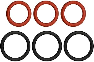 SHIBEIPARTS 6PCS Power Steering Pump O-Ring Seals Rubber Inlet & Outlet Fit for Honda P/S Hi Pressure Hose Replaces# 91370-SV4-000 91345-RDA-A01