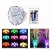 IPEAK Submersible LED Light, Multi Color Waterproof Wedding, Party, Vase Base, Floral, Swimming Pool, Fountain, Garden Remote Control Light