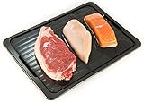 Defrosting Tray With Drip Plate - Rapid, Easy And Safe Meat Thawing Tray - Without Using Electricity Or Microwave - No Dripping