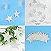 Lacheln Star Party Decorations Birthday Baby Shower Christmas Hanging Paper Garland (Glitter Silver,26 Feet)