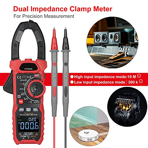 Digital Clamp Meter 1000A AC Current Multimeter True RMS Auto Range