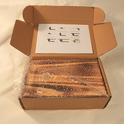Industrial Toilet Paper Holder with Wooden Shelf Metal Wall Storage Missingift Iron Pipe Tissue Roll Hanger (Double Faced)