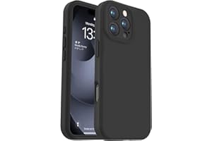 Vooii Compatible with iPhone 16 Pro Case, Liquid Silicone Upgrade [Camera Protection] [Soft Anti-Scratch Microfiber Lining] Shockproof Phone Case for iPhone 16 Pro 6.3 inch - Black