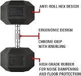 Fashion Thirsty Northern Hex Dumbbell Set Rubber 2.5-30kg Pairs view 2