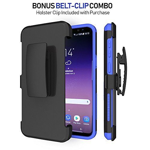 MINITURTLE Case Compatible w/ Clip Case for Samsung Galaxy S9 Case w/ Stand [MAX DEFENSE BLUE SERIES for Galaxy S9 SMG960] Hybrid Shell & Silicone Case for Galaxy S9 w/ Clip 02 Baseball - Thumbnail 6