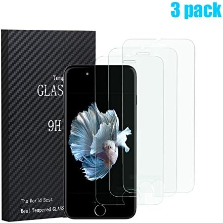 Christmas Deals, Derocki iPhone 7 Screen Protector, [3-Pack] 9H Tempered Shatterproof Glass Screen Protector Anti-Shatter Film for iPhone 7 [Touch Compatible]