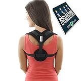 Posture Corrector For Men and Women | Breathable, Adjustable Back and Clavicle Support Brace | Thicker Padding for Shoulder Comfort, Upper and Lower Core Stability | Instructions Included