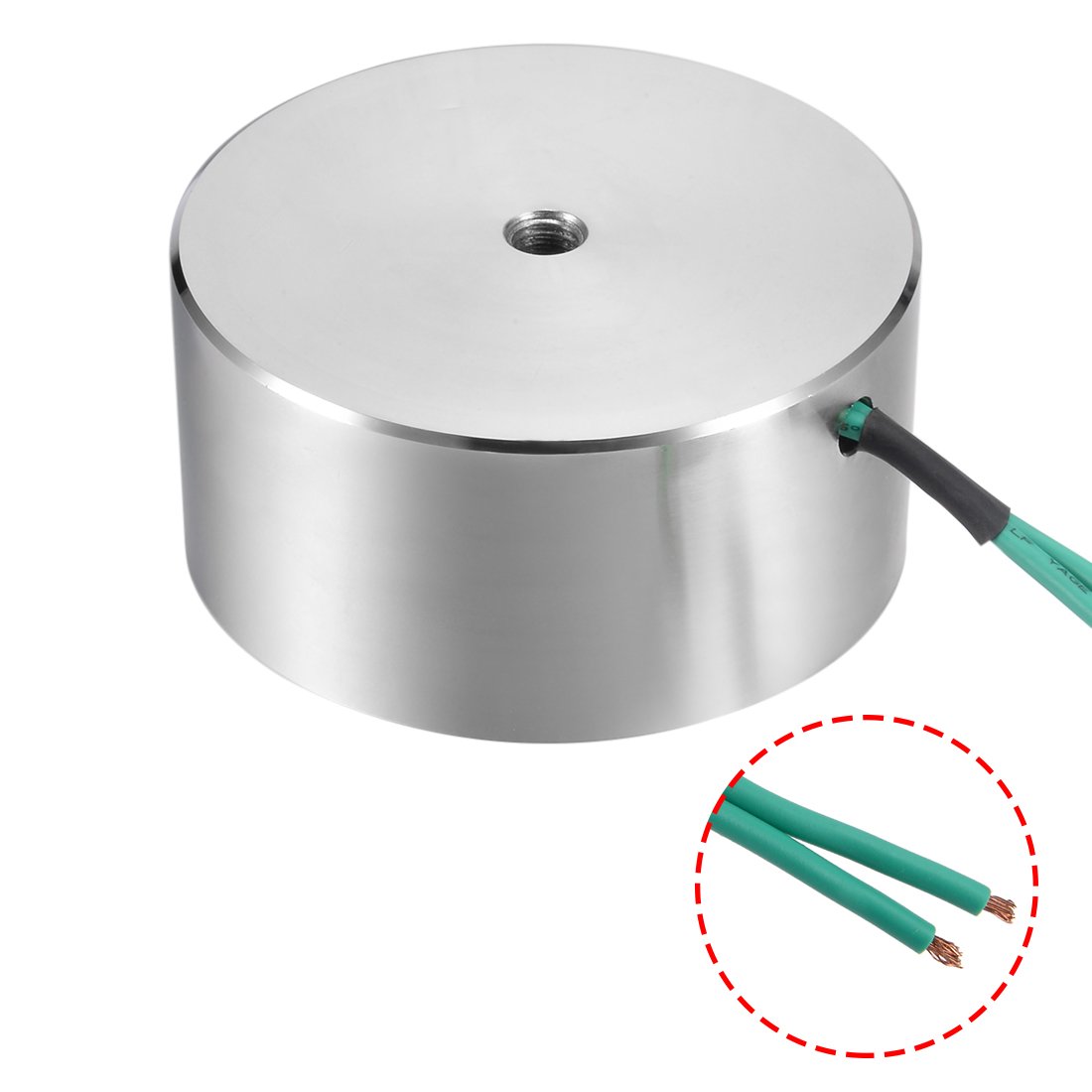 uxcell 80x38mm DC12V 1000N Electric Sucking Disc Solenoid Lift Holding Electromagnet