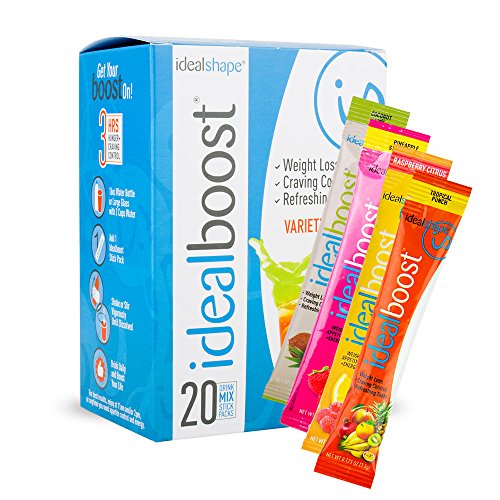 IdealBoost, Weight Loss Drink Mix Packets, Variety Pack, w/ Hunger Blocking and Energy Blends, 20 Servings… IdealBoost, Weight Loss Drink Mix Packets, Variety Pack, w/ Hunger Blocking and Energy Blends, 20 Servings…