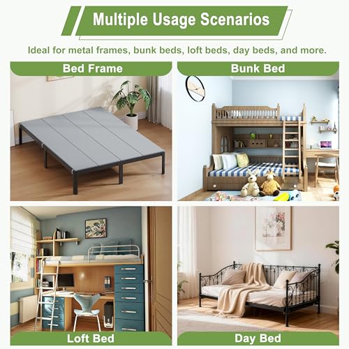 Yicensen Queen Bunkie Board, Heavy Duty Bunkie Board Queen, Bed Support, Moisture-Resistant, Anti-Slip, Breathable, Grey