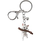Angyape Cute Cat Keychain Funny Bag Charms Purse Charms for Handbags Tote Bags Backpacks Car Keys Accessories Gifts for Women
