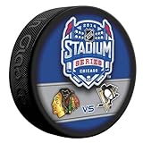 2014 NHL Stadium Series Chicago Dueling Souvenir Game Puck - Blackhawks vs. Penguins