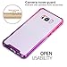 BAISRKE Clear Case for Galaxy S8, Shock Absorption Flexible TPU Soft Edge Bumper Anti-Scratch Rigid Slim Protective Cases Hard Plastic Back Cover for Samsung Galaxy S8 - Pink Purple Gradient