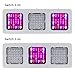 MAXSISUN M300 96x3W 12-band LED Grow Light - Dual Switches Full Spectrum with Secondary Optics Lens for Indoor Plants Veg and Bloom