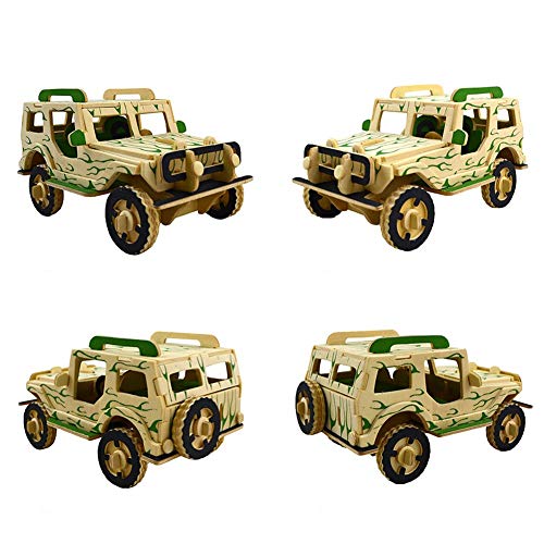 3D Wooden Puzzle Building Blocks Toys Manual DIY Stereo Model Diagram Creative Assembled Educational Toy for Kids and Adults -Sailboat&Jeep&Helicopter