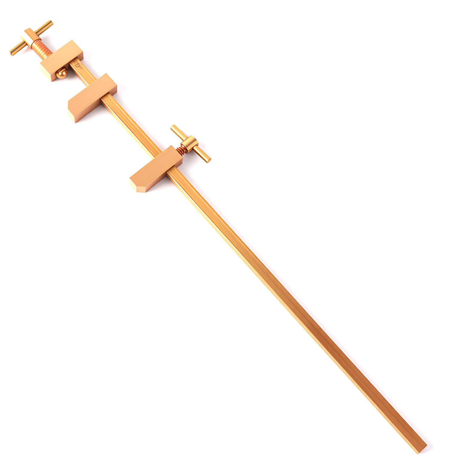 Chiloskit Solid Brass Miniature Bar Clamps for Woodworking Bar Clamps, Wood Working Quick Clamps F Clamp 120mm