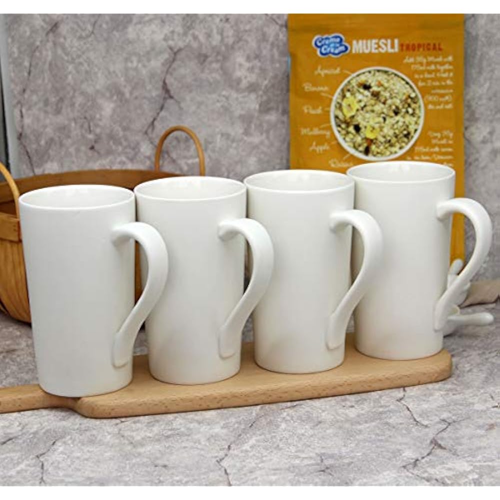 20 Drinkware OZ Large Coffee Mugs, M007 Plain Blank Tall Ceramic Cup