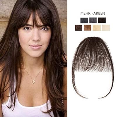 Clip In Fringe Hair Piece Human Hair Extensions Air Bangs One