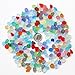 30 Piece Center Drilled Sea Glass Beads/ Beach Glass Beads For Jewelry Making ( Mini Size / 8-10 mm ) (Rainbow)