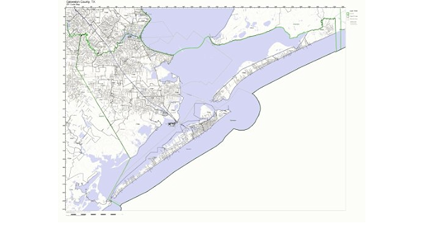 Galveston Zip Code Map Galveston County, Texas Tx Zip Code Map Not Laminated: Amazon.com: Office  Products