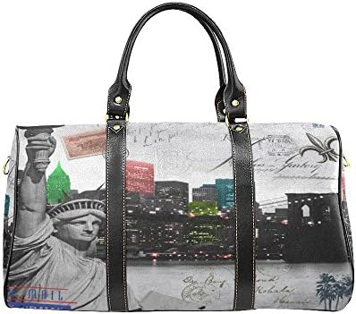 New York City Small Travel Duffel Bag Waterproof Weekend Bag with Strap