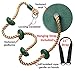 Jungle Gym Kingdom Tree Swing Climbing Rope with Platforms and Disc Swings Seat (Green, 21