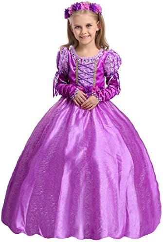 SANNYHHOOT Girls' Princess Dress up Cosplay Fancy Party Outfit Costume for Christmas Halloween