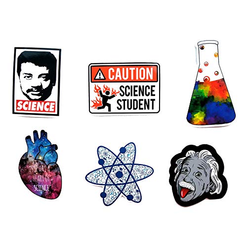 image for Feeke Vinyl Science Experiments Stickers Pack 51 Pcs Science Decals fo