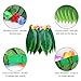 Hangnuo 5 PCS Hula Skirt Hawaiian Costume Set with Green Leaves Necklace Bracelets Headband, Luau Party Favors for Adults Women and Men