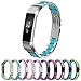 Greeninsync Compatible with Fit Bit Alta HR Metal Band, Special Pattern Replacement for Fit Bit Alta Stainless Steel Bands Adjustable Accessory Wristband Small/Large for Alta Fitness Tracker -Teal