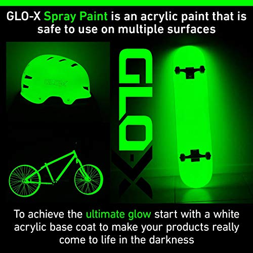 GLOX Glow In The Dark Spray Paint (10.6 oz Can) Clear Spray Paint That Glows Green In The Dark GLOX Glow In The Dark Spray Paint (10.6 oz Can) Clear Spray Paint That Glows Green In The Dark