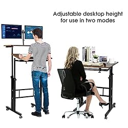 Hadulcet Stand Up Desk, Rolling Laptop