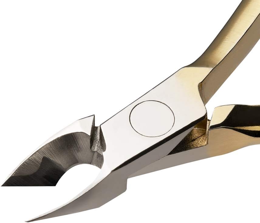 Rui Smiths Professional Cuticle Nippers, Gold-Plated Carbon Steel, French Handle, Double Spring, 6mm Jaw (Full Jaw) - Image 3