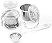 2 Pack Ultra Fine Loose Leaf Tea Ball Infuser Strainer Steeper, Including Tea Scoop, Drip Trays, Long Chain Handle for Easy Brewing All Fine Teas, Spices and Seasonings.
