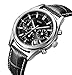 BUREI Mens Luxury Automatic Watch Two Tones Stainless Steel Dress Wrist Watches Self-Winding (Yellow)