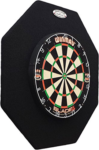 29" Professional Dartboard Backboard, Octagonal (Black)
