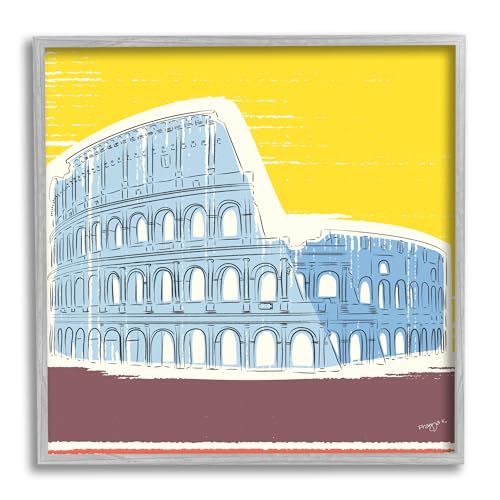 Stupell Industries Modern Colosseum Building Framed Giclee Art by Pragya Kothari