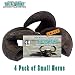 4 Pack of Buffalo Hornz Small Long Lasting 100% Natural Water Buffalo Horn Dog Chews