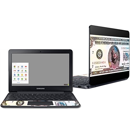 MightySkins Skin for Samsung Chromebook 3 11.6" - Monroe Currency | Protective, Durable, and Unique Vinyl Decal wrap Cover | Easy to Apply, Remove, and Change Styles | Made in The USA - Thumbnail 3