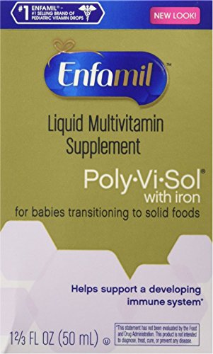 Enfamil Poly-Vi-Sol Multivitamin Supplement Drops with Iron 50 mL (Pack of 12)