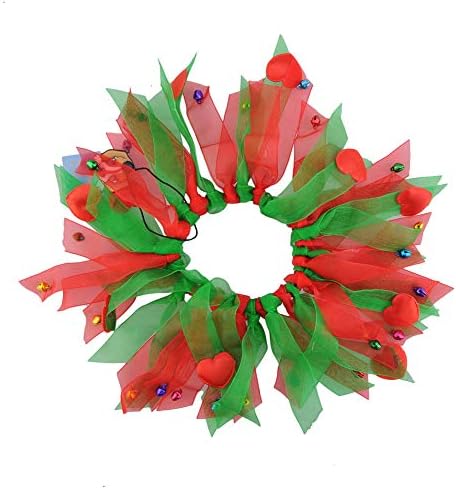 HshDUti Halloween Hallloween Costume Pet Dog Clothes Puppy Ribbon Scarf Neck Collar Christmas Costume Party Decor Funny Fancy Dress Accessories- Red Green* L