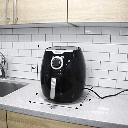 Elite Platinum EAF7195 Electric 7Qt Air Fryer with XXL Capacity, 5 Lbs of Food, 1700W OilLess